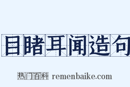 目睹耳闻造句是什么意思的图片